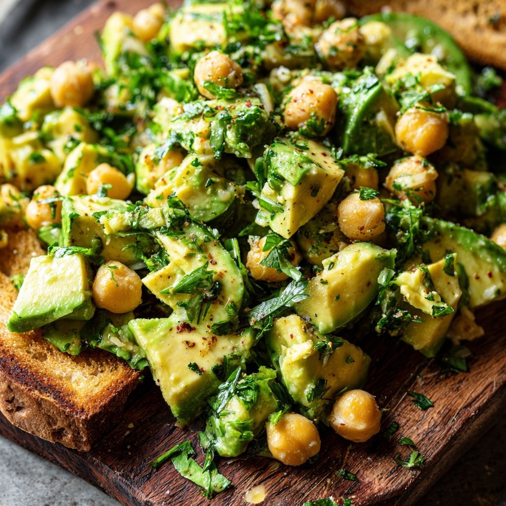 Healthy & Light Avocado Chickpea Salad