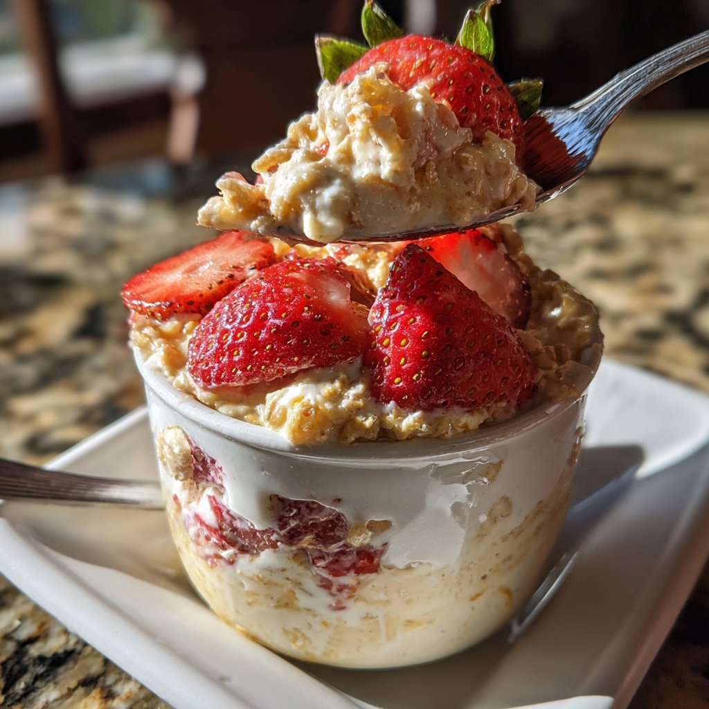 Strawberry Cheesecake Overnight Oats