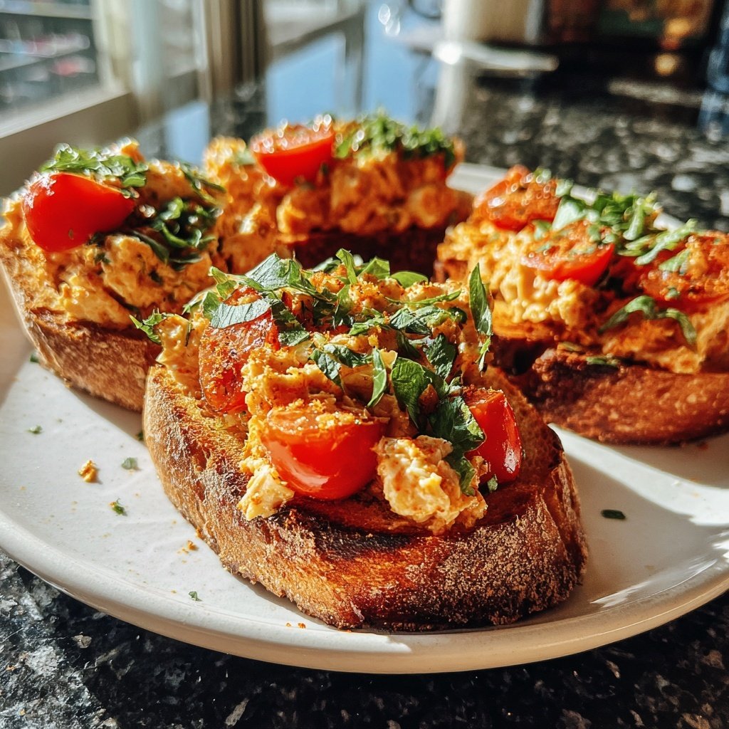 Tomatenbroodjes met Kipsalade
