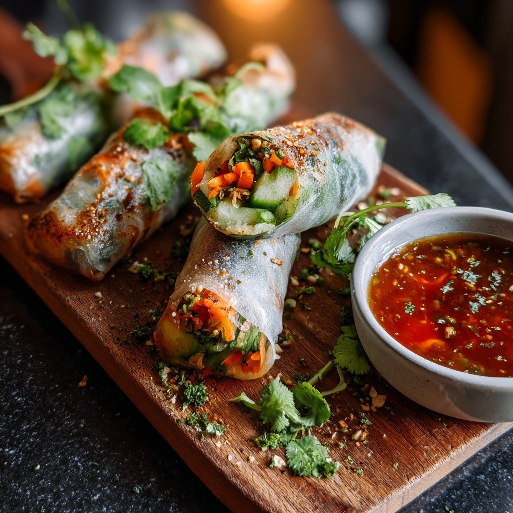 Super Bowl Veggie Spring Rolls