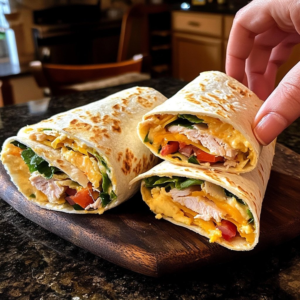 Easy Turkey and Cheese Wrap Lunch