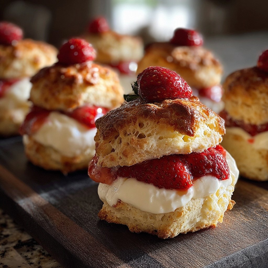Strawberry Biscuit Dessert Cups