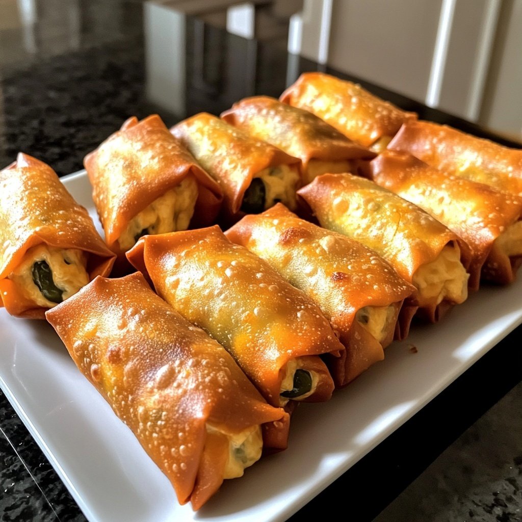 Tasty Finger Food Mini Jalapeno Popper Egg Rolls