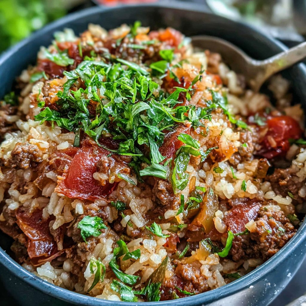 One Pot Beef And Tomato Rice